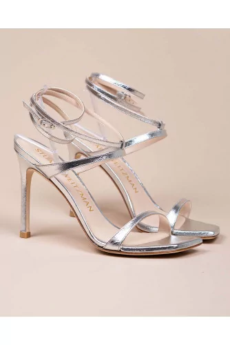 Ellsie - High-heeled sandals metallic nappa 100