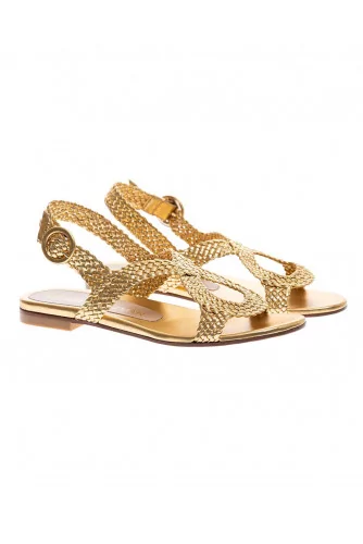 Teodora - Plaited leather sandals