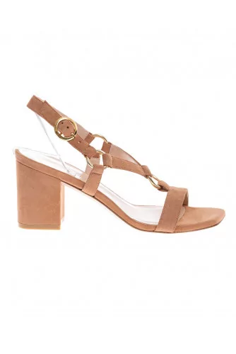 Lalita - Suede high-heeled sandals 75