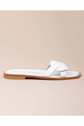 Sierra - Nappa flat mules plaited strap 10