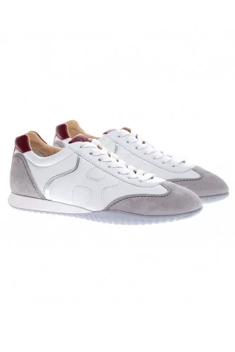 Olympia Z - Baskets en cuir et nubuck avec applications multicolores