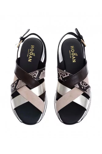 Achat Leather sandals with crossing traps 30 - Jacques-loup