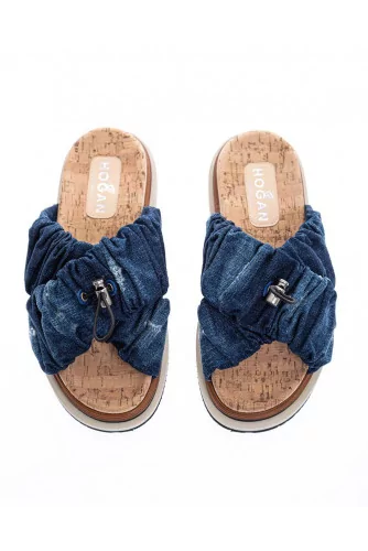 Denim mules vintage style