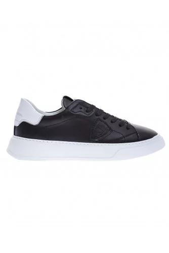 Temple - Leather sneakers with contrasting buttress