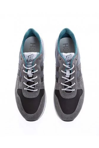 H429 - Leather and split leather sneakers