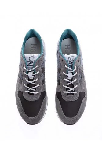 Tennis Hogan "H429" gris-bleu canard pour homme