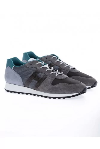 Tennis Hogan "H429" gris-bleu canard pour homme