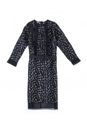 Robe Marc Jacobs motif pois noir et crème