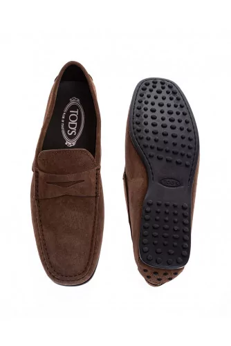 Mocassin Tod's "City Gomini Pantofola" daim marron pour homme