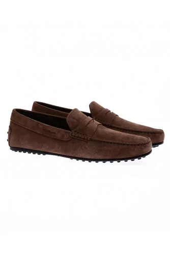 Mocassin Tod's "City Gomini Pantofola" daim marron pour homme