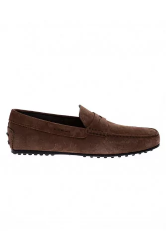 Mocassin Tod's "City Gomini Pantofola" daim marron pour homme