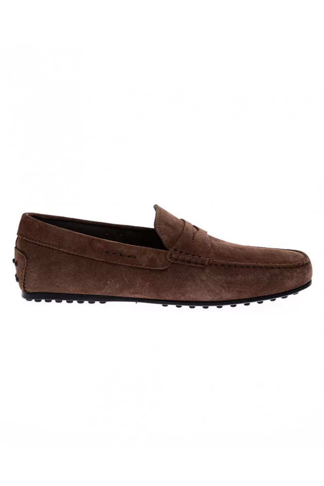 Mocassin Tod's "City Gomini Pantofola" daim marron pour homme