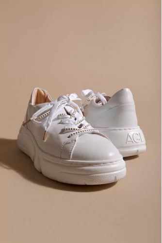 Achat Leather sneakers with outer sole with cushioning effect - Jacques-loup