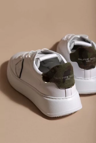 Temple - Leather sneakers with camouflage print