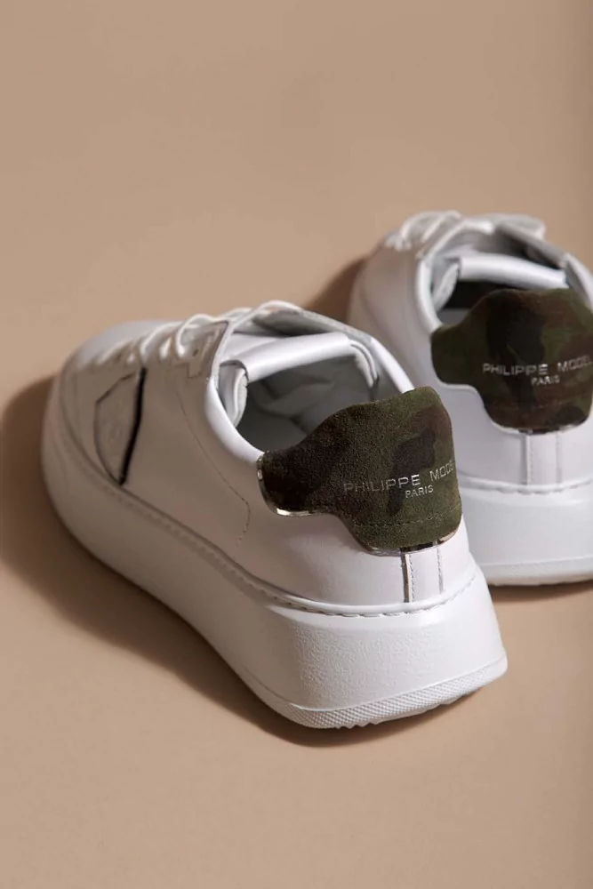 Temple - Leather sneakers with camouflage print