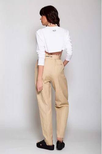 Achat Linen and cotton trousers with high waistline - Jacques-loup