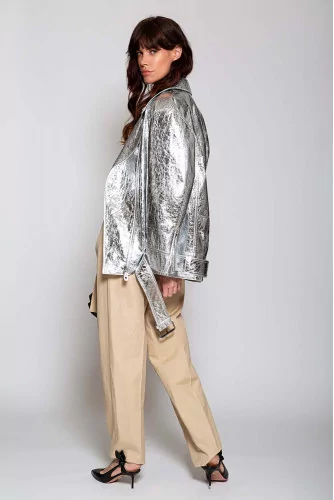 Blouson perfecto en cuir nappa