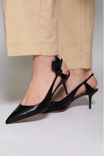 Drew - Nappa leather cut-shoes with a bow on side 60