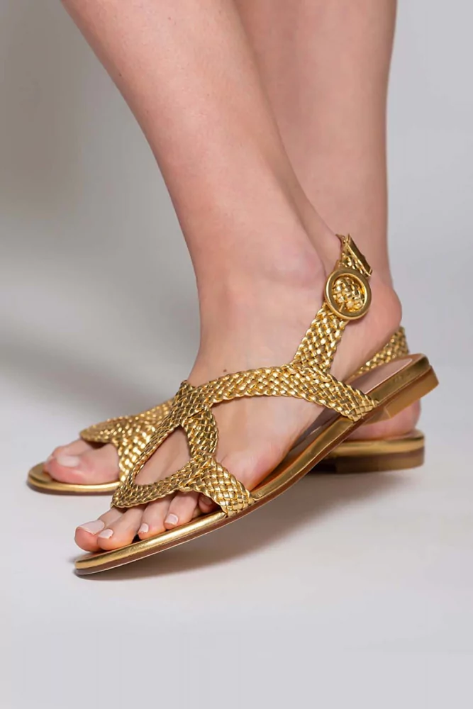 Teodora - Plaited leather sandals