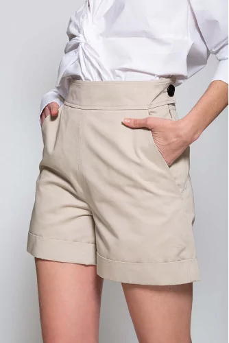 Achat Linen and cotton high waisted short - Jacques-loup