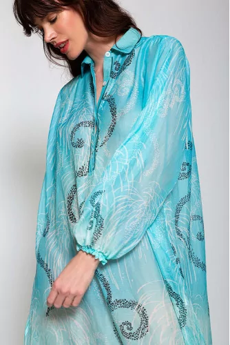 Long dress kaftan cotton and silk LS