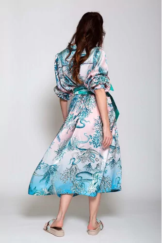 Kaftan long silk dress LS