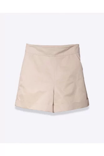 Linen and cotton high waisted short