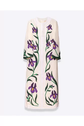 Kaftan Tory Burch ivoire-multicolore