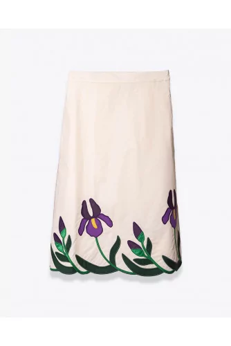 Achat Popelin cotton skirt with... - Jacques-loup