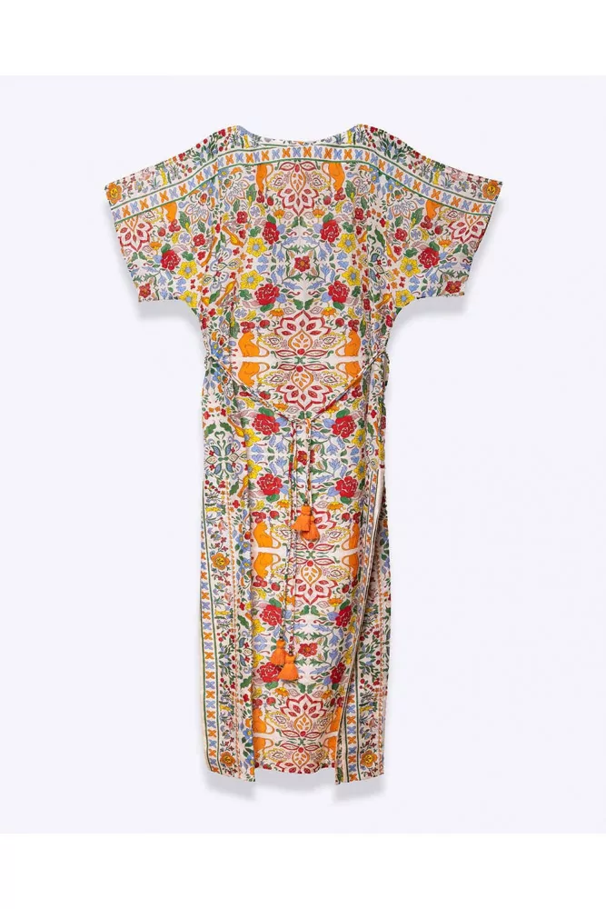 Robe Tory Burch multicolore sur fond ivoire