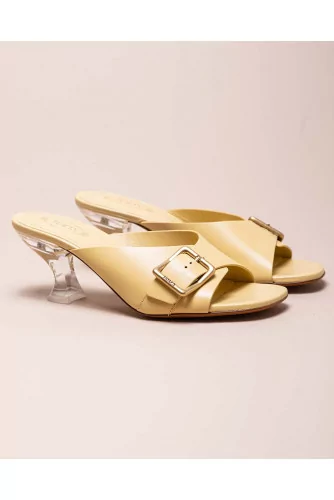 Achat Calf leather mules with plexi heel 60 - Jacques-loup