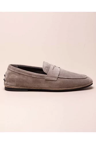 Gomma Soft - Suede moccasins with tab