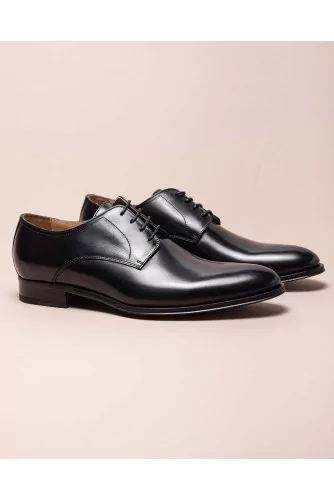 Natural leather derby shoes