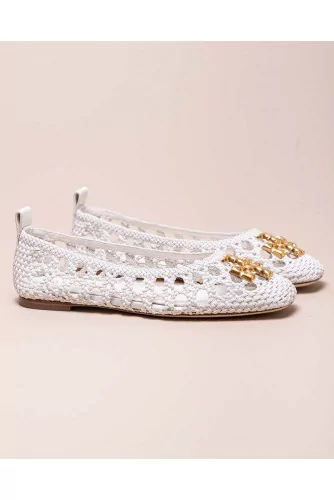 Achat Plaited leather ballerinas - Jacques-loup