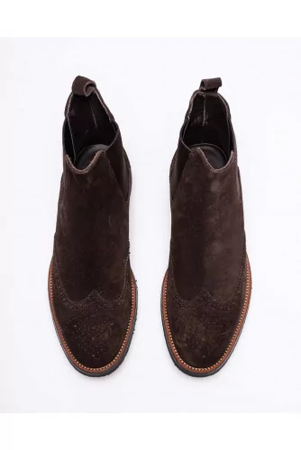 Achat Suede boots with elastic on sides - Jacques-loup
