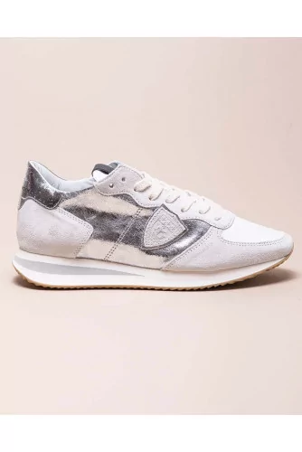 Tropez X - Cracked mirror leather sneakers 30