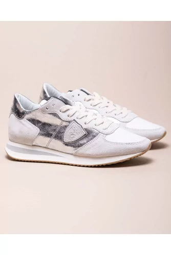 Tropez X - Cracked mirror leather sneakers 30