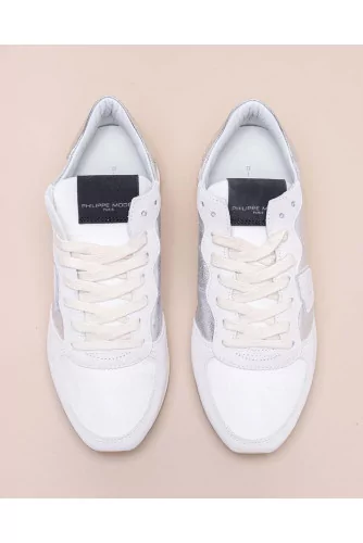 Tropez X - Cracked mirror leather sneakers 30