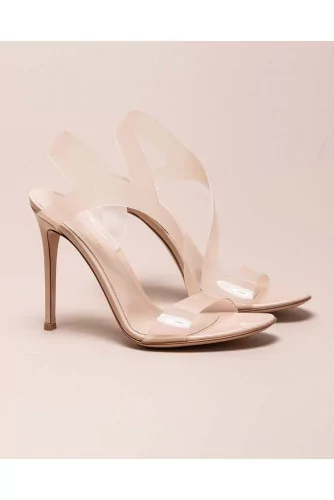 Metropolis - Latex high-heeled sandals 100