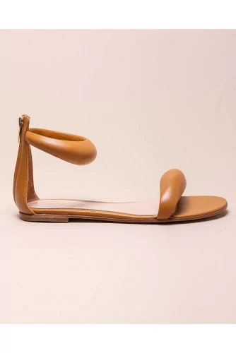 Achat Nappa leather flat sandals with zipper - Jacques-loup