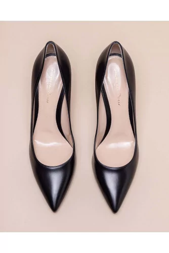 Leather high heels 85