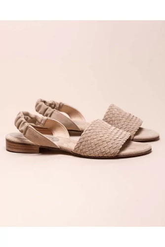 Suede plaited sandals 15