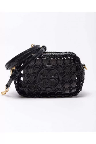 Perry Bombe - Small leather plaited square bag