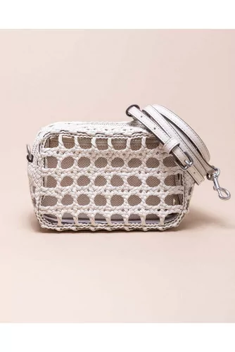 Perry Bombe - Small leather plaited square bag