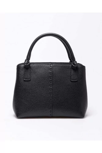 Mini Satchel - Mini sac en cuir avec surpiqûres