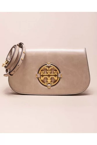 Miller Clutch - Leather  bag with gold colored logo