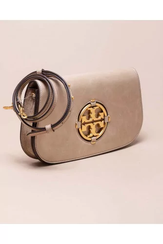 Miller Clutch - Leather  bag with gold colored logo