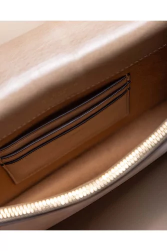 Miller Clutch - Leather  bag with gold colored logo