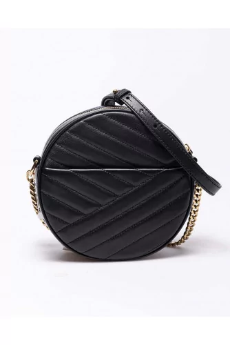Keira Circle - Quilted leather bag with zipper