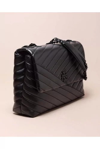 Keira - Leather quilted bag with chain